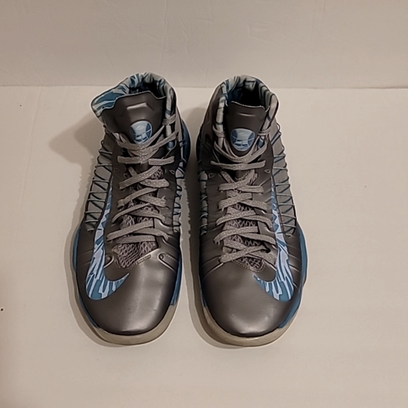 Nike Lunar Hyperdunk 2012 Men's Shoes 524934-008 Gray Blue Basketball Size 11 - Picture 2 of 12